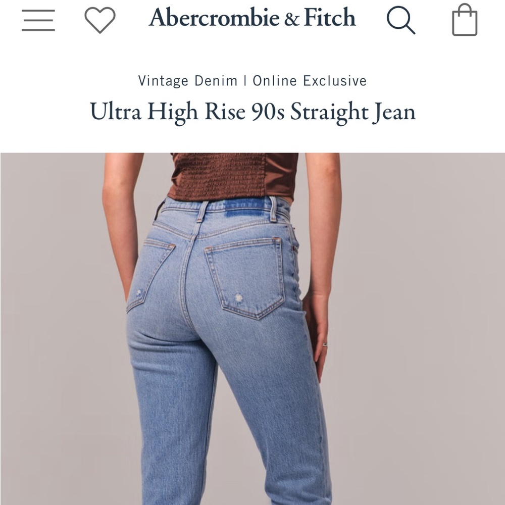 Size 28-Ultra High Rise 90s Straight Jean

On-trend 90's-style ultra high rise.